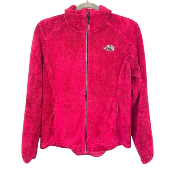 The North Face jacket hot deep Pink Fuzzy Osito Full Zip Jacket Women’s Small - Picture 1 of 13